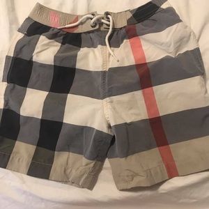 Authentic Burberry boys swim trunks like new